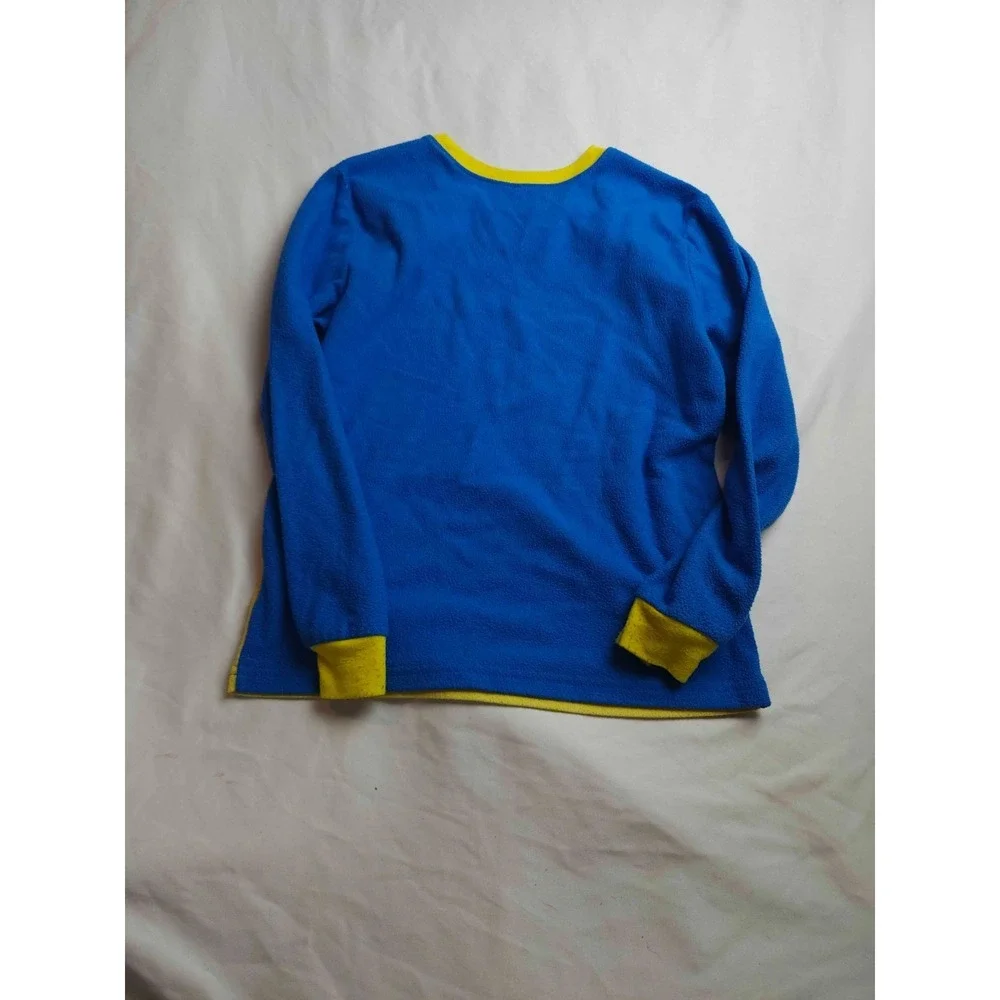 Pokémon‎ Pajama Shirt Youth 10/12 Blue Graphic Tee Fleece Long Sleeve Retro
